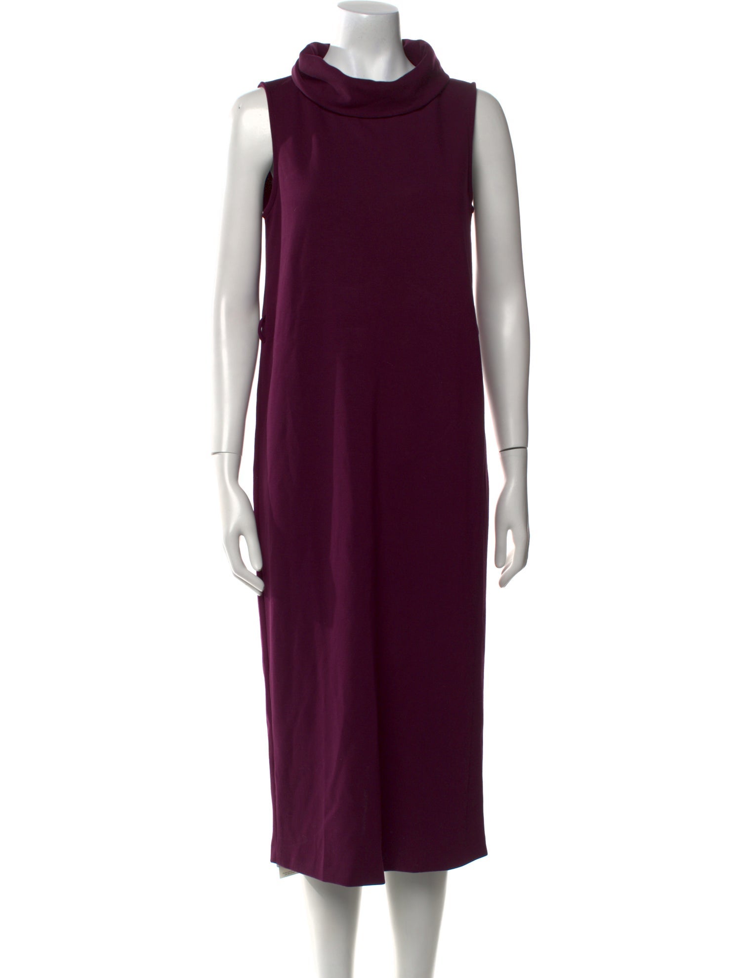 Donna Karan Cowl Neck Midi Length Dress