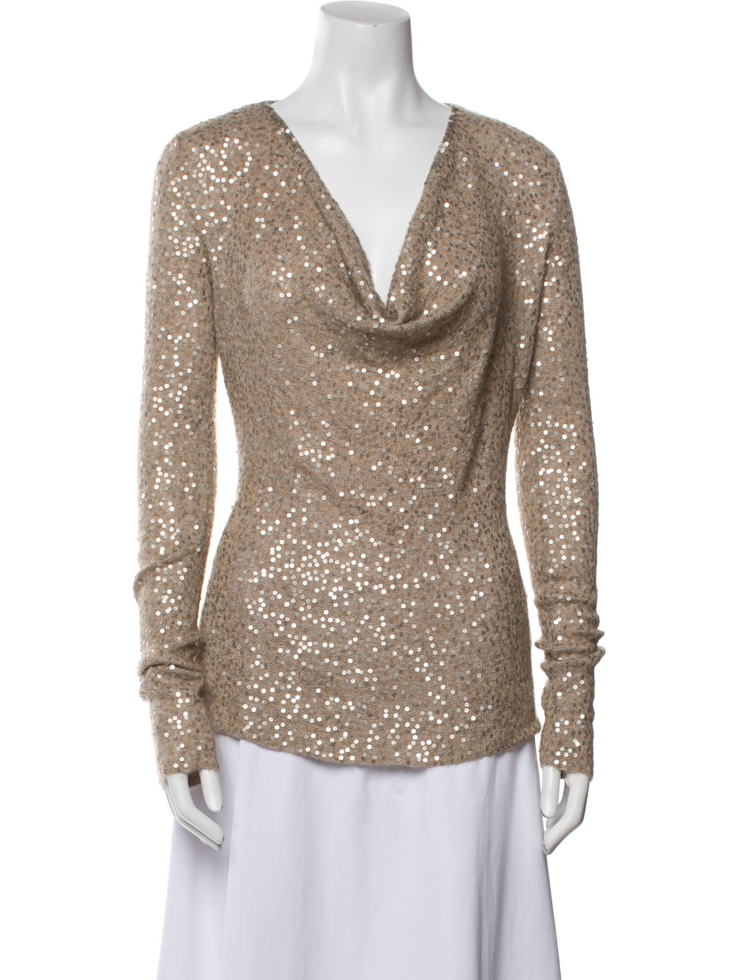 Donna Karan Cashmere Cowl Neck Sweater