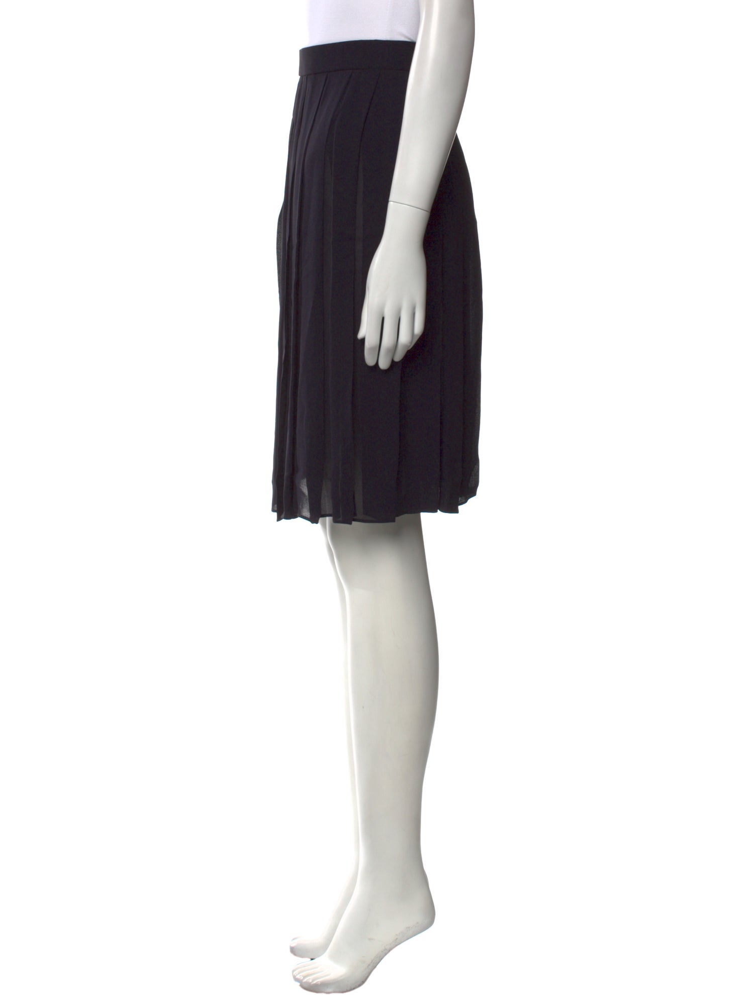 Donna Karan Pleated Accents Knee-Length Skirt