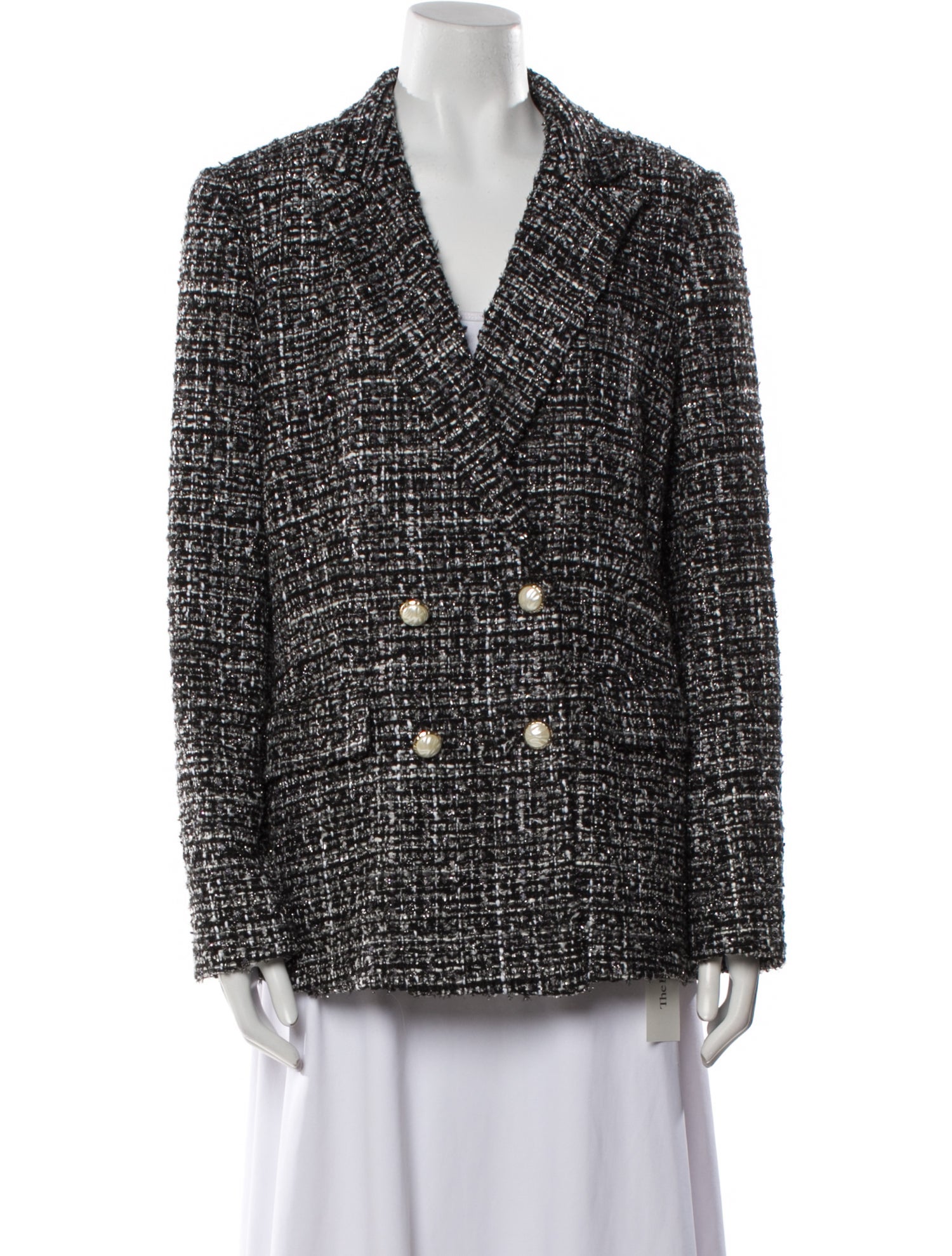Donna Karan Tweed Pattern Blazer