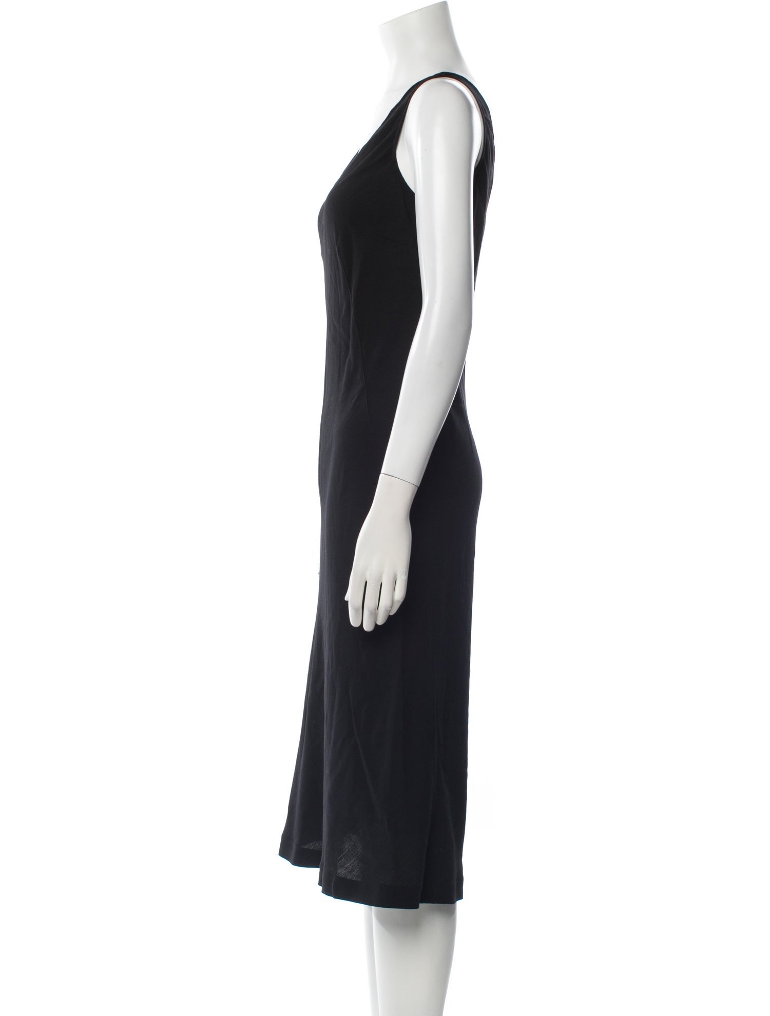 Donna Karan Wool Midi Length Dress