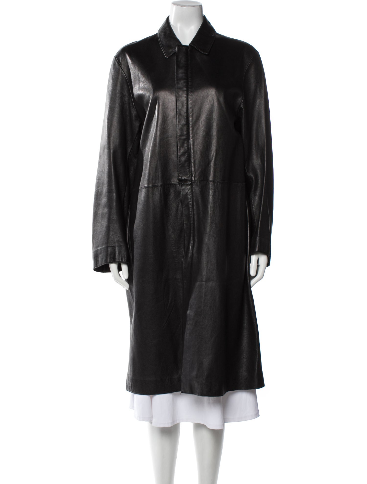 Donna Karan Leather Coat