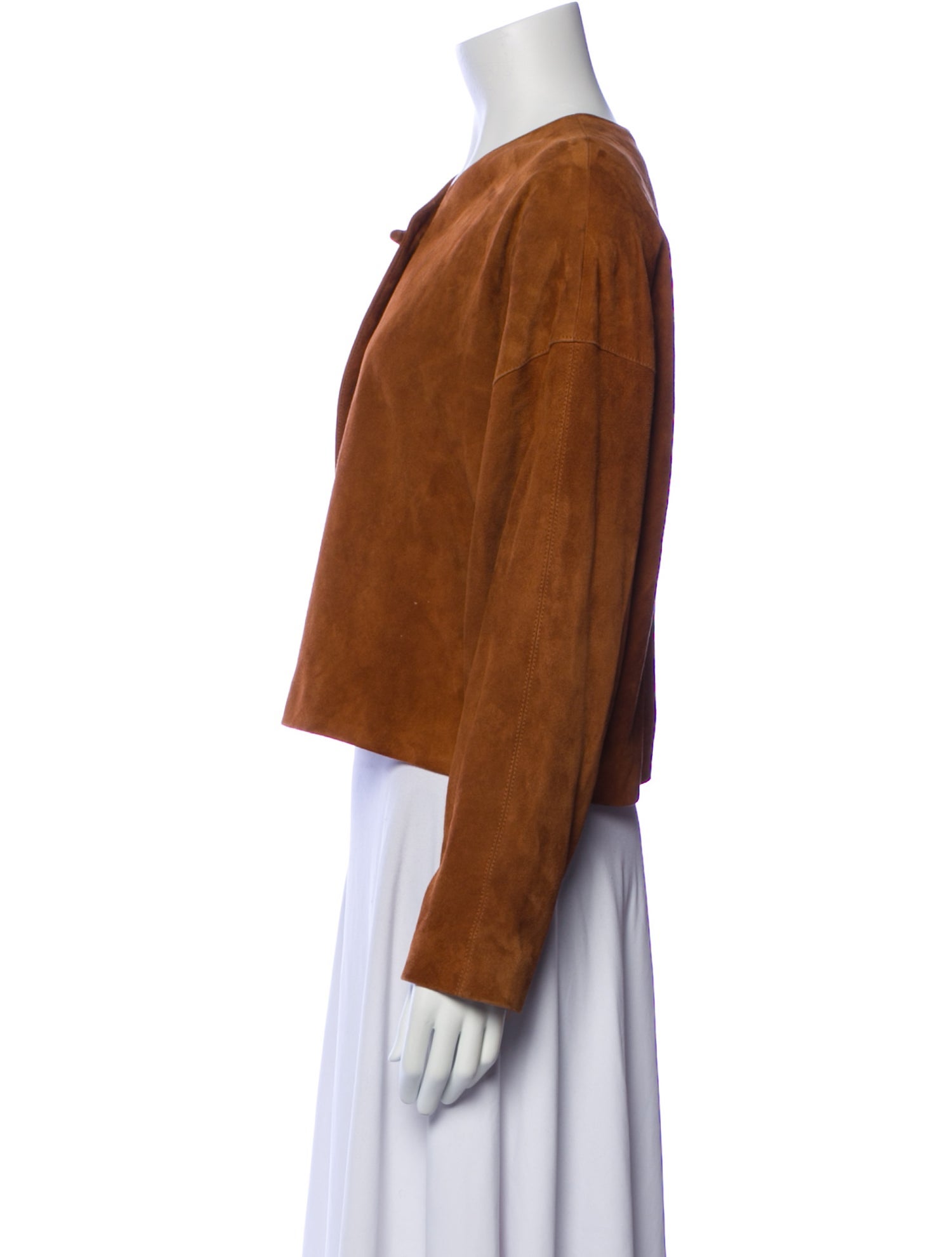 Donna Karan Leather Faux Fur Jacket