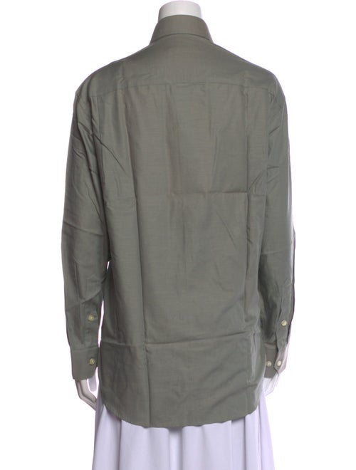 Donna Karan Long Sleeve Button-Up Top