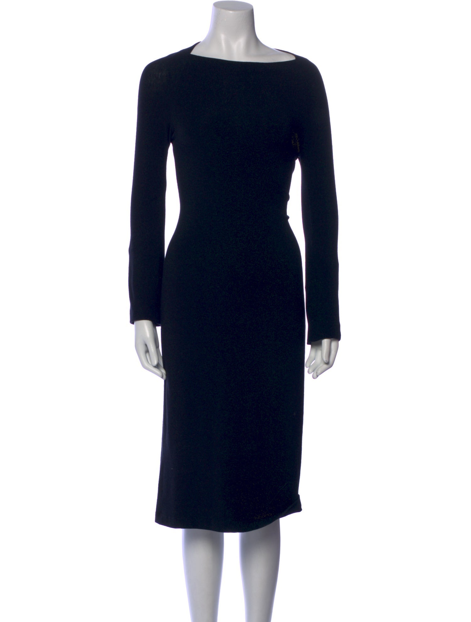 Donna Karan Wool Midi Length Dress