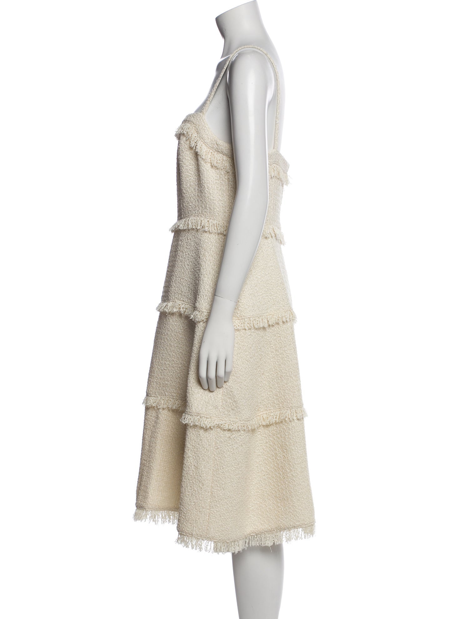 Donna Karan Square Neckline Midi Length Dress