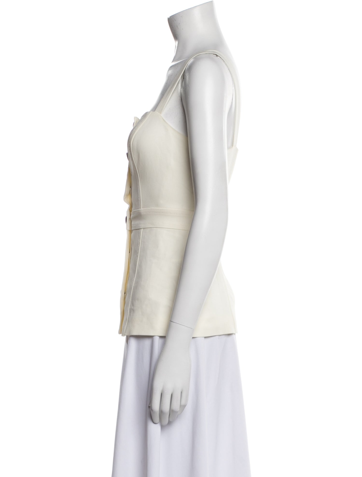 Donna Karan Square Neckline Sleeveless Top