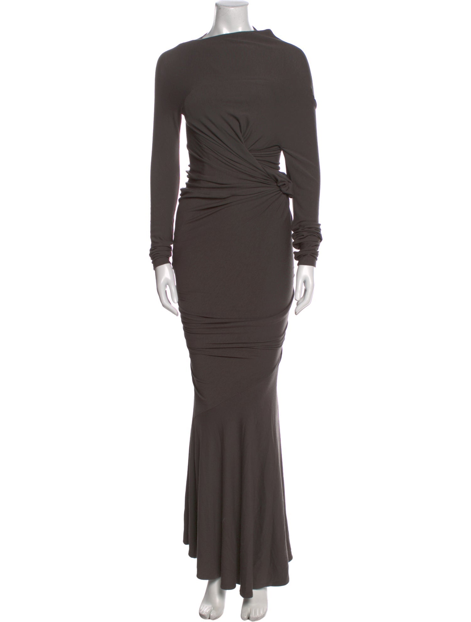 Donna Karan Bateau Neckline Long Dress