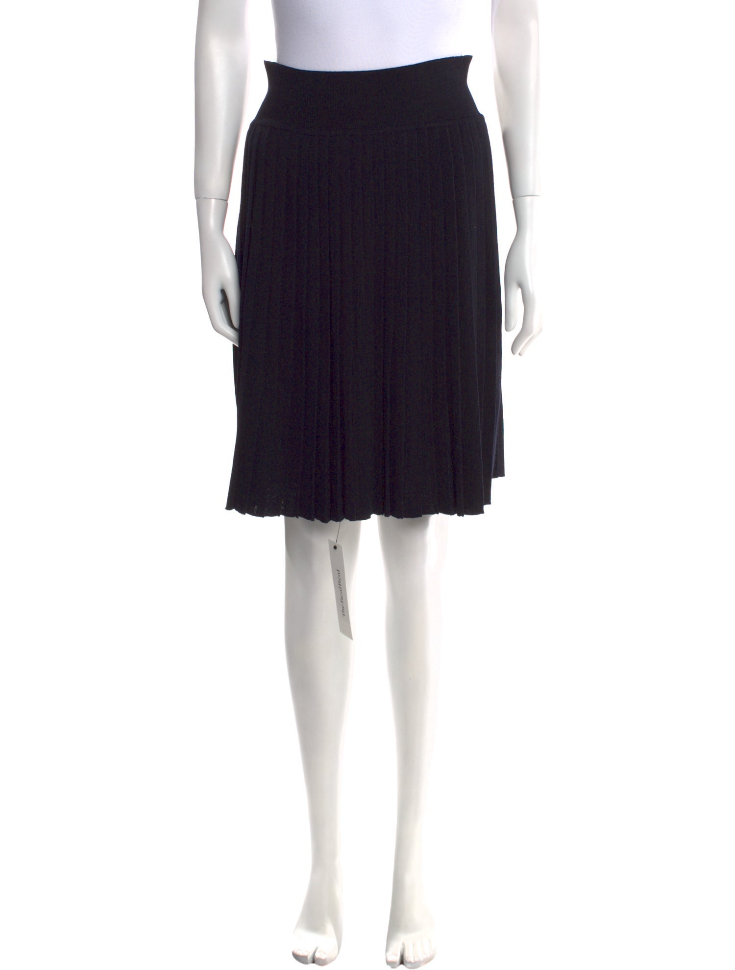 Donna Karan Pleated Accents Knee-Length Skirt