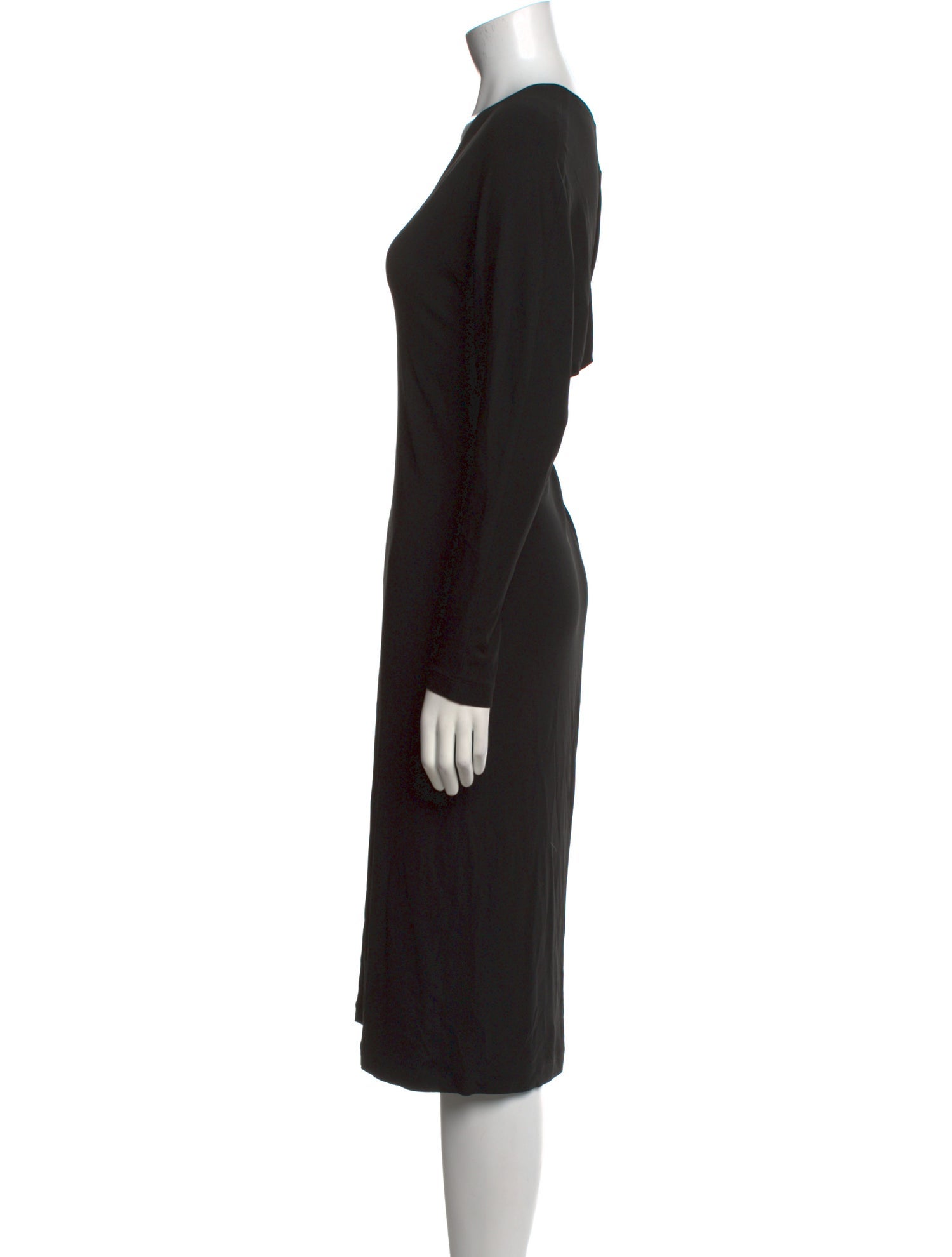 Donna Karan V-Neck Midi Length Dress