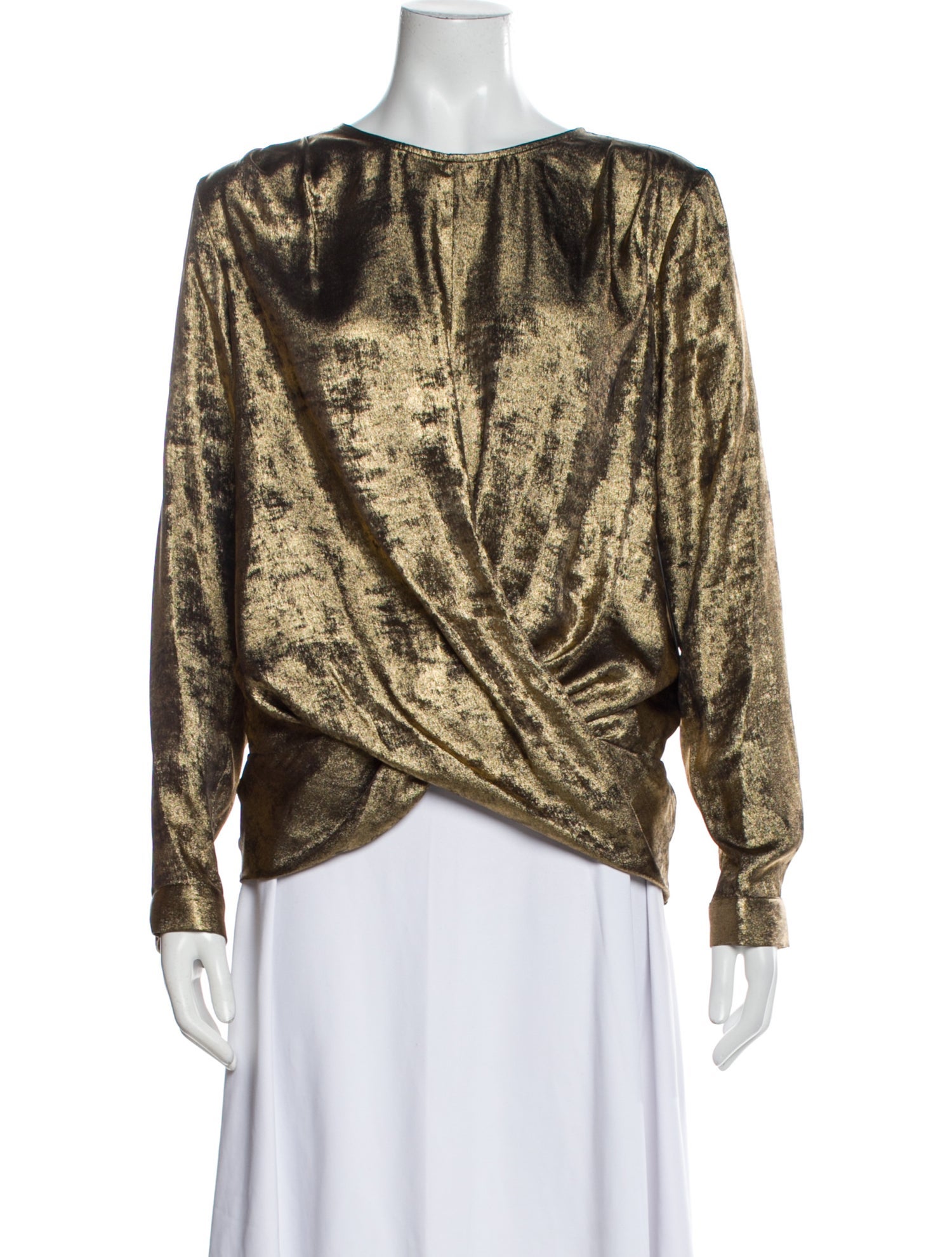 Donna Karan Scoop Neck Long Sleeve Sweatshirt