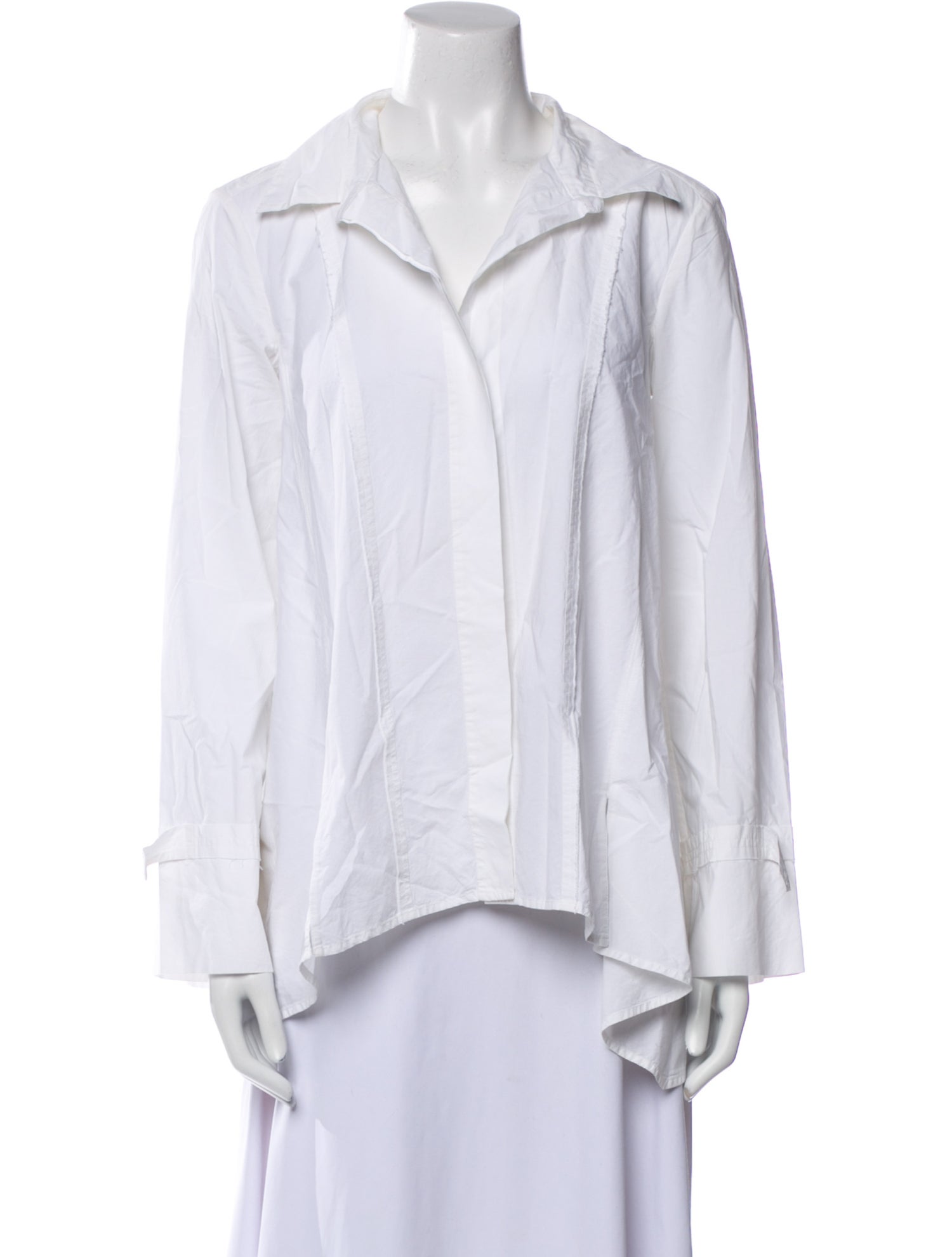 Donna Karan Long Sleeve Button-Up Top