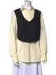Donna Karan Long Sleeve Button-Up Top