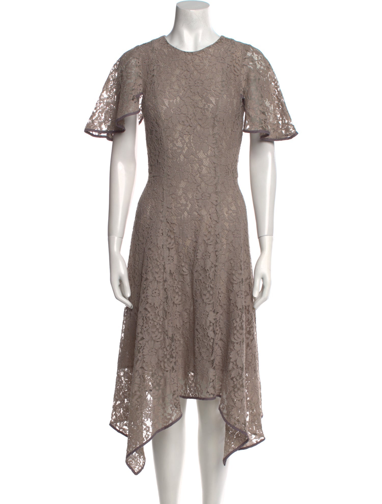 Donna Karan Lace Pattern Midi Length Dress