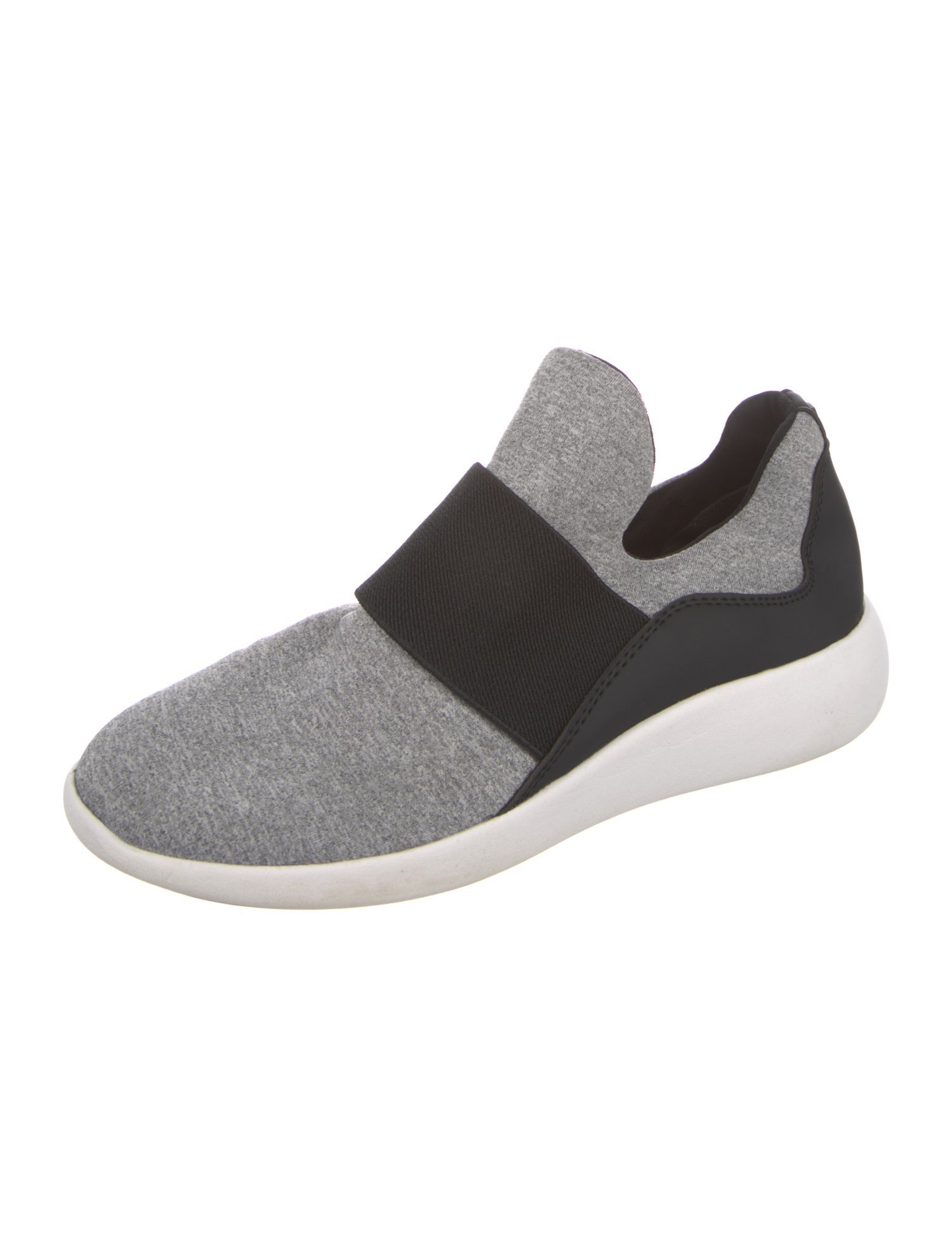 Donna Karan Leather Colorblock Pattern Sneakers