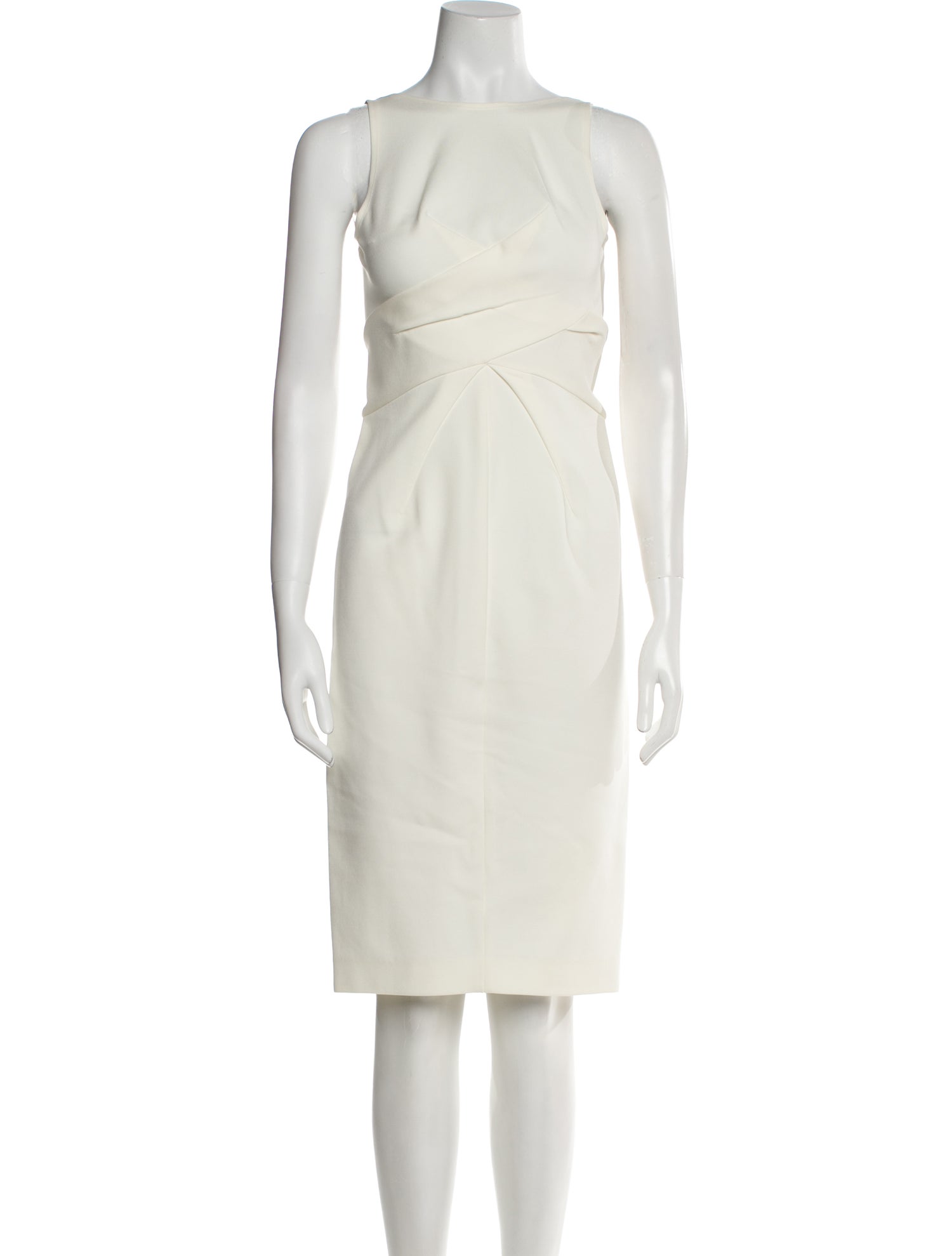 Donna Karan Bateau Neckline Knee-Length Dress