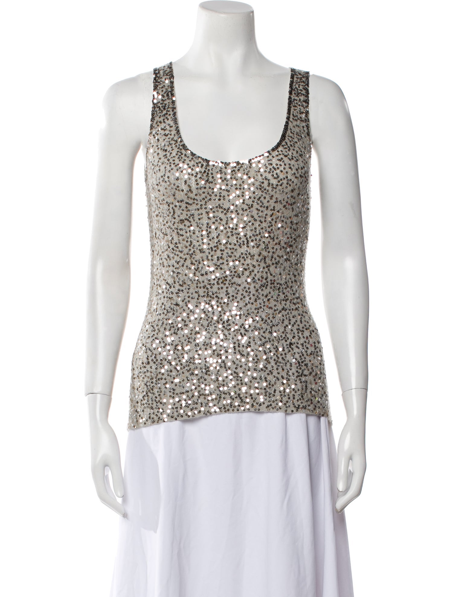 Donna Karan Cashmere Printed Top