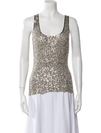 Donna Karan Cashmere Printed Top