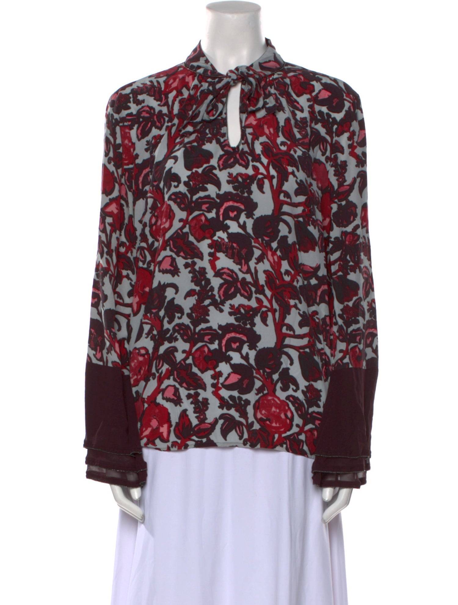 Donna Karan Silk Printed Blouse