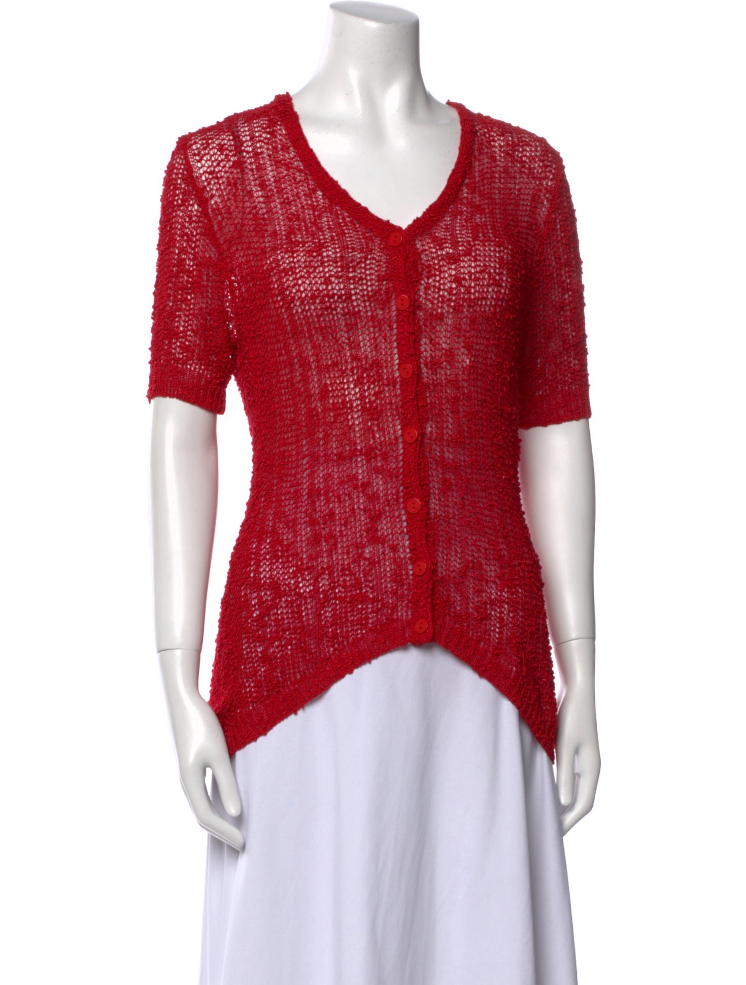 Donna Karan Silk V-Neck Top