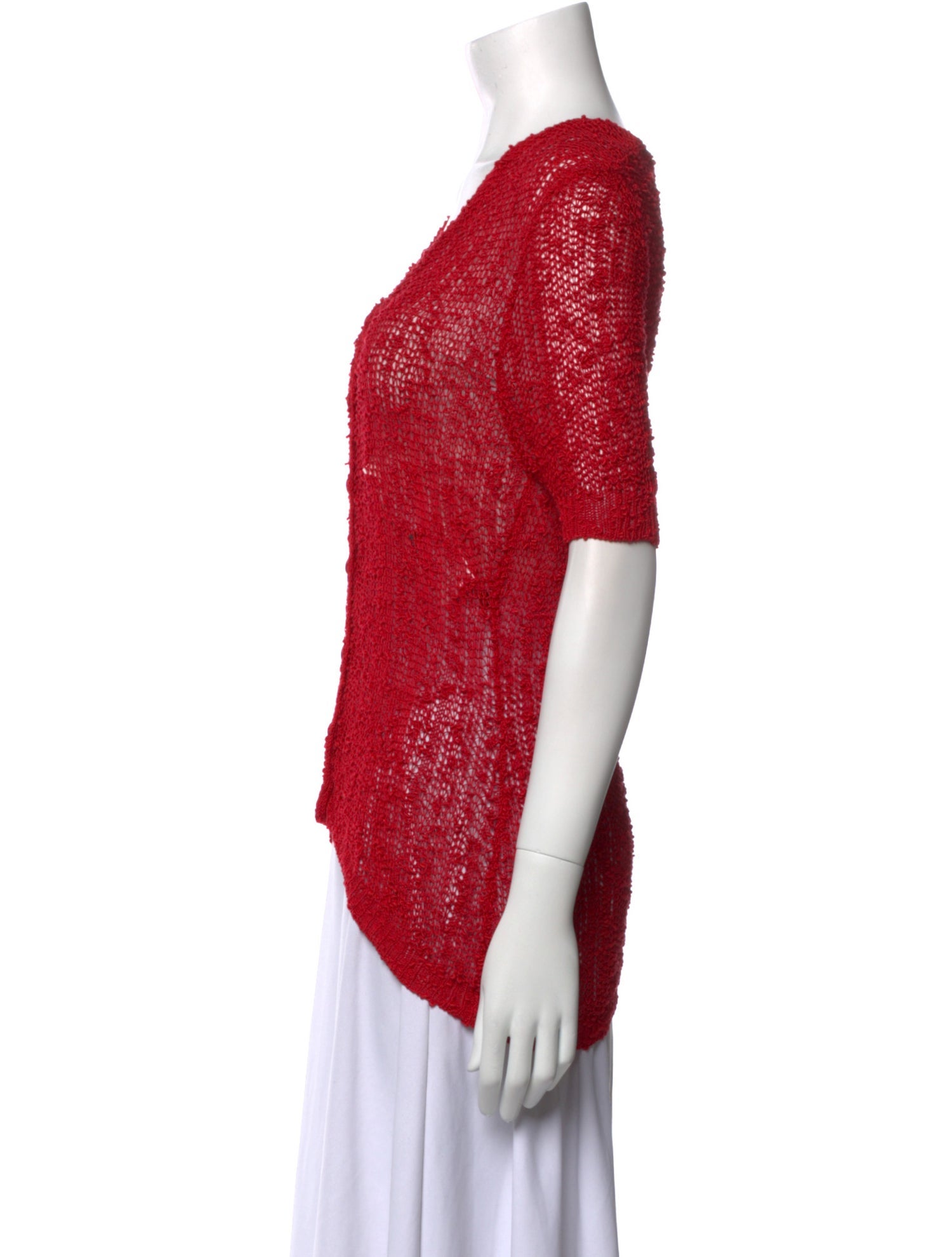 Donna Karan Silk V-Neck Top