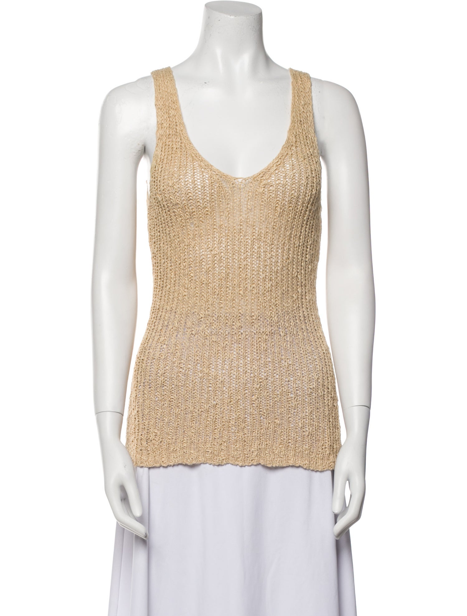 Donna Karan V-Neck Sleeveless Top