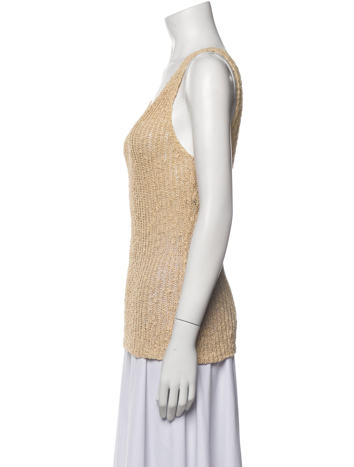 Donna Karan V-Neck Sleeveless Top