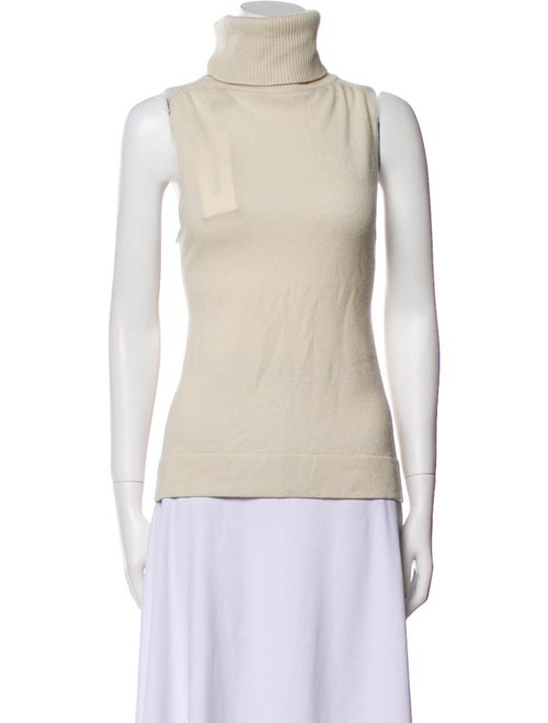 Donna Karan Turtleneck Sleeveless Top