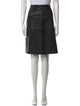 Donna Karan Leather Knee-Length Skirt