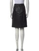 Donna Karan Leather Knee-Length Skirt
