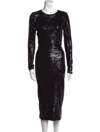 Donna Karan Crew Neck Long Dress