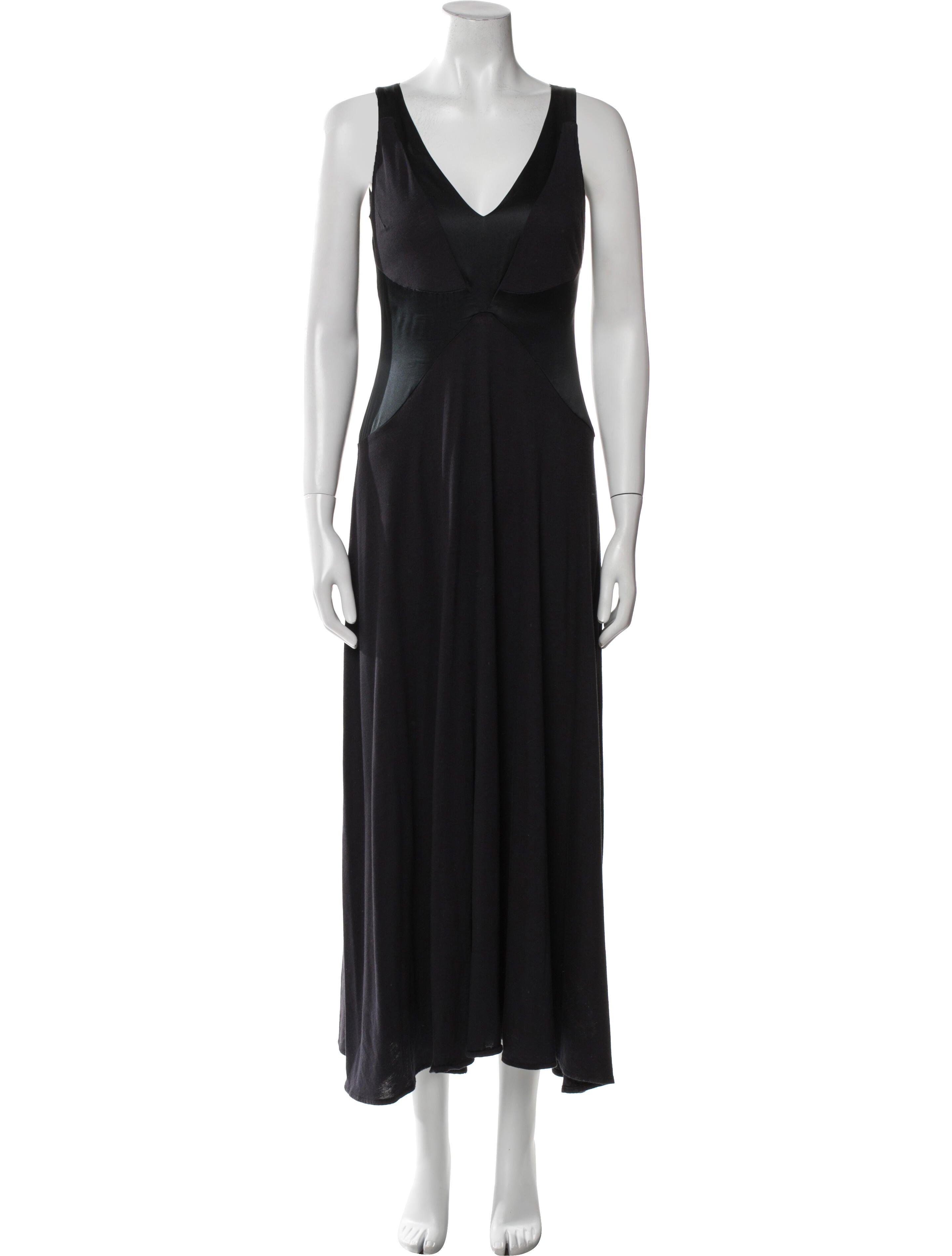 Donna Karan V-Neck Long Dress