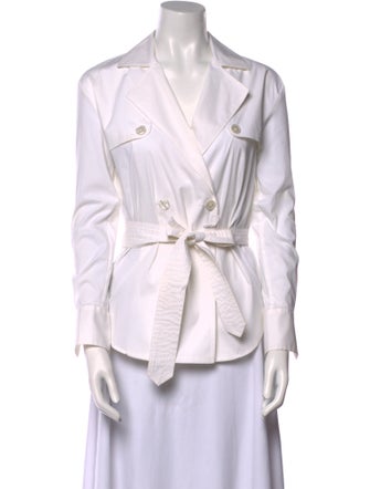 Donna Karan Long Sleeve Button-Up Top