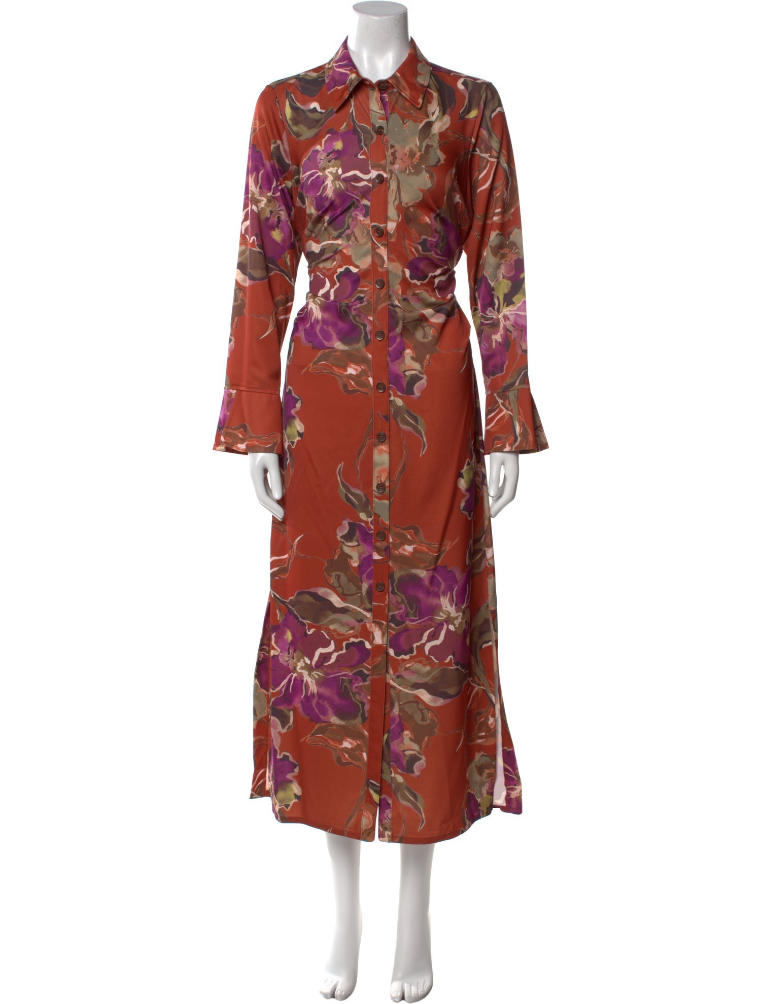 Donna Karan Floral Print Long Dress