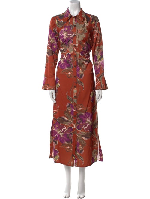 Donna Karan Floral Print Long Dress