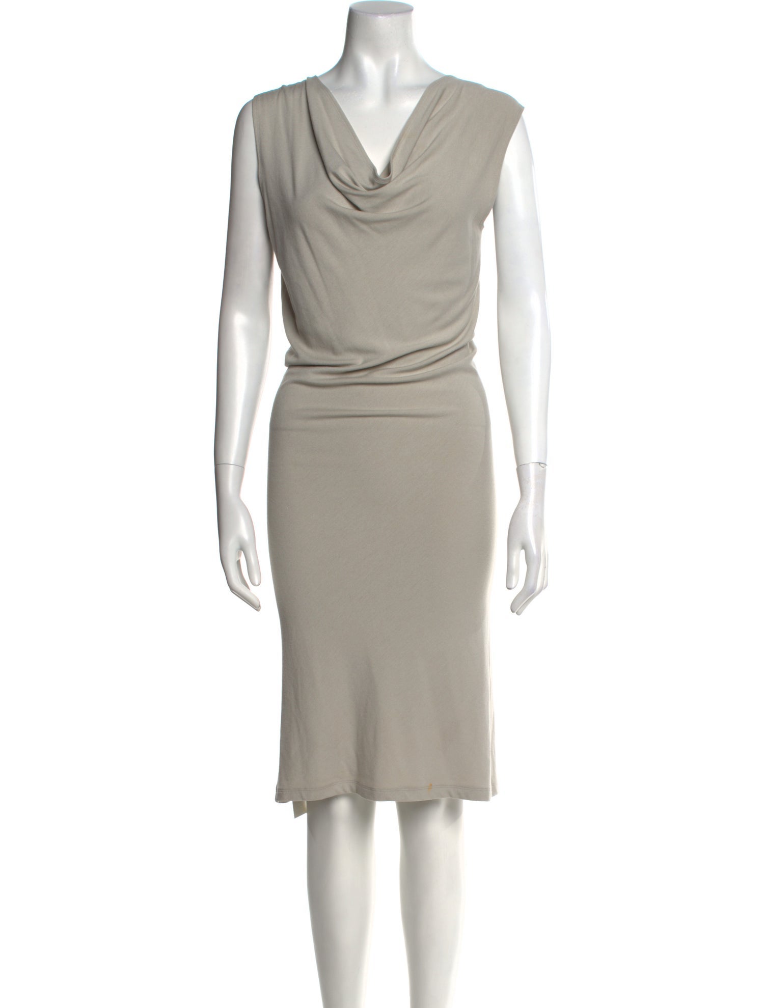 Donna Karan Cowl Neck Midi Length Dress