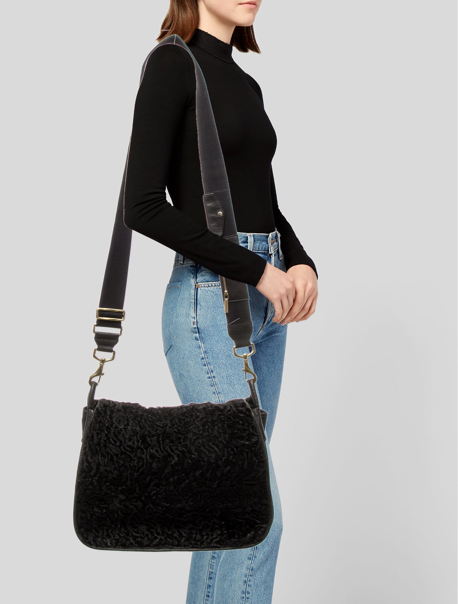 Donna Karan Leather Messenger Bag