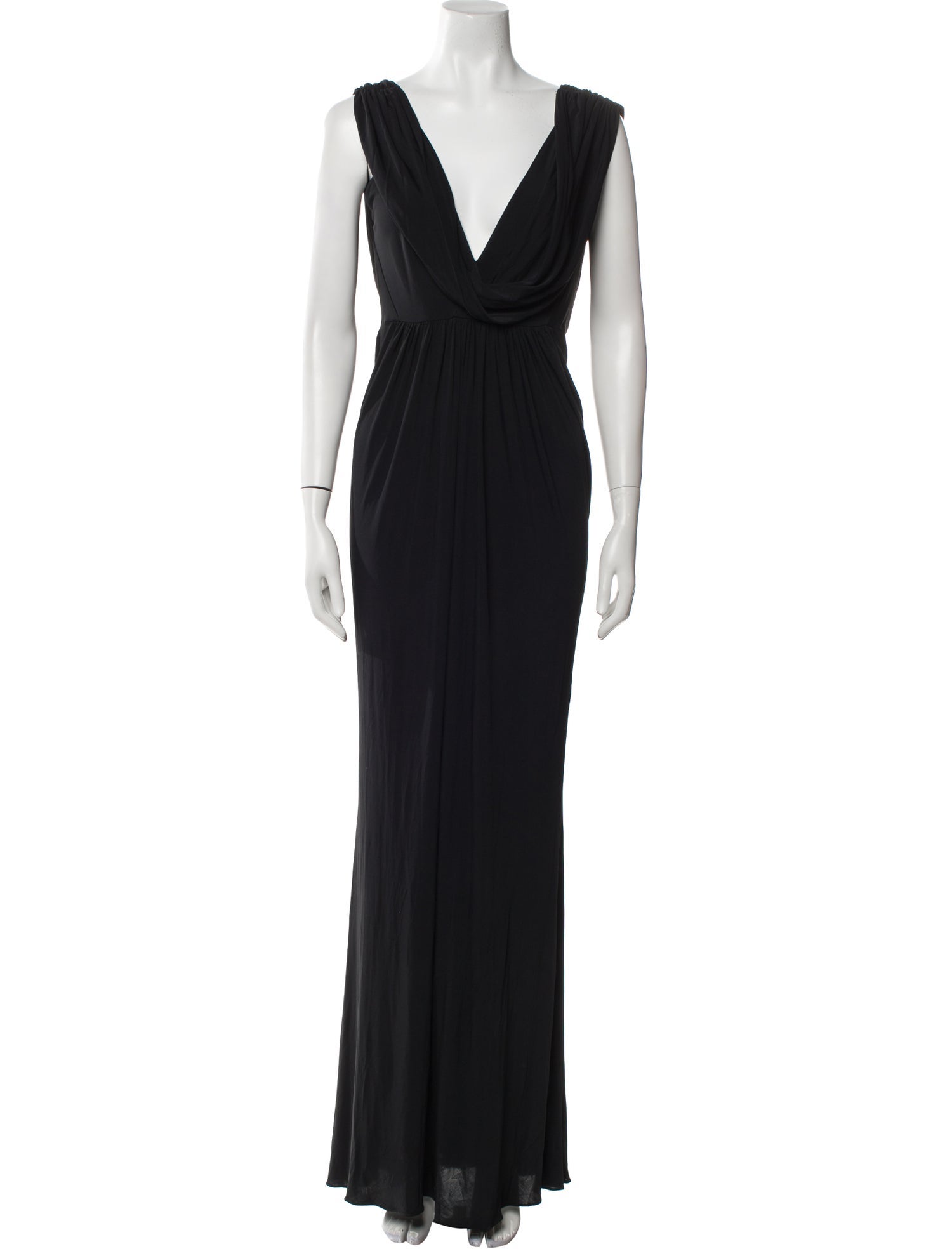 Donna Karan V-Neck Long Dress