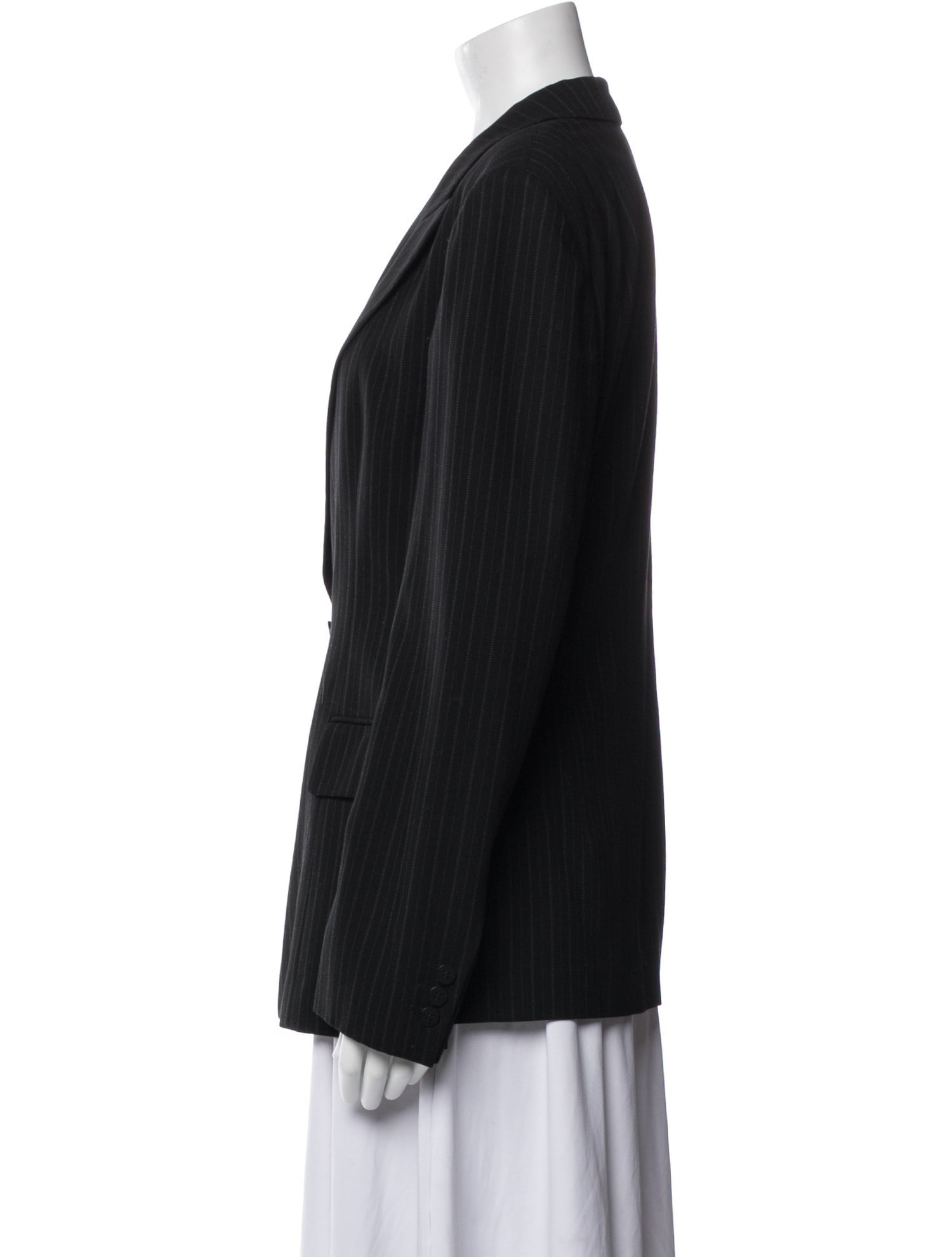 Donna Karan Wool Striped Blazer