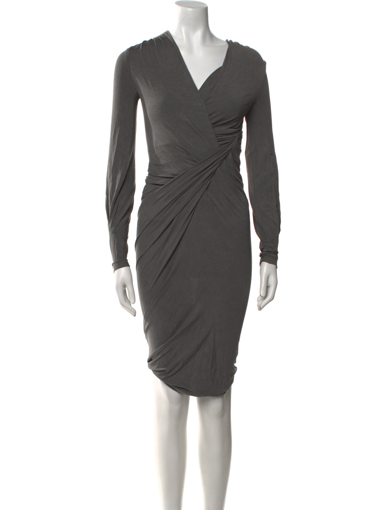 Donna Karan V-Neck Knee-Length Dress