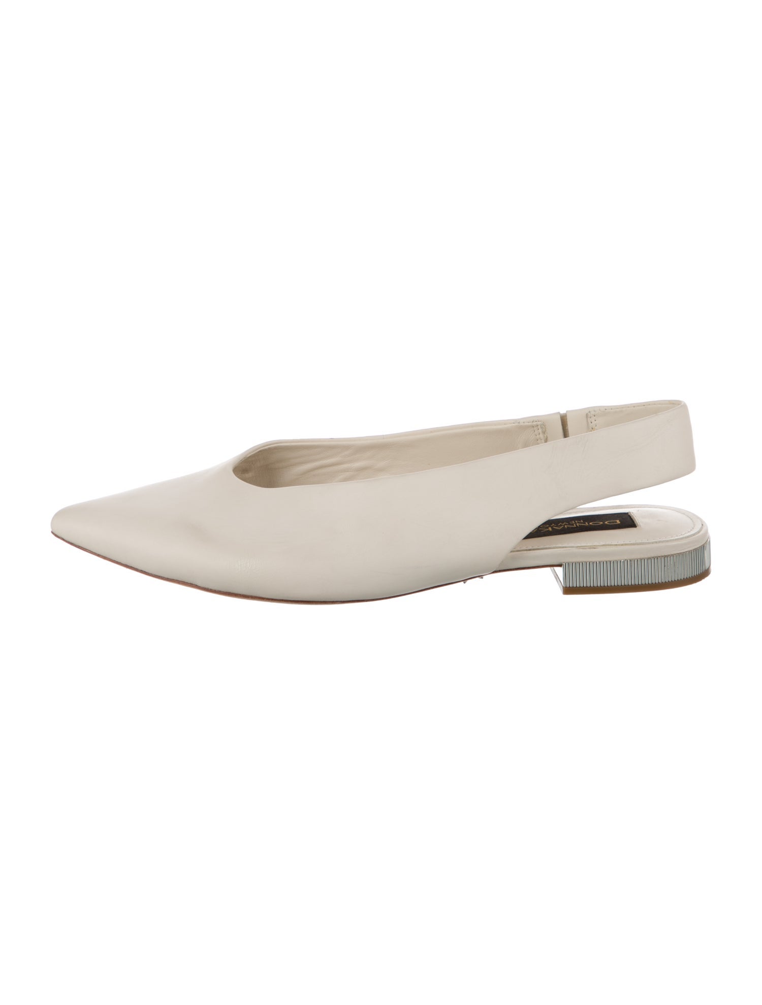 Donna Karan Leather Slingback Flats