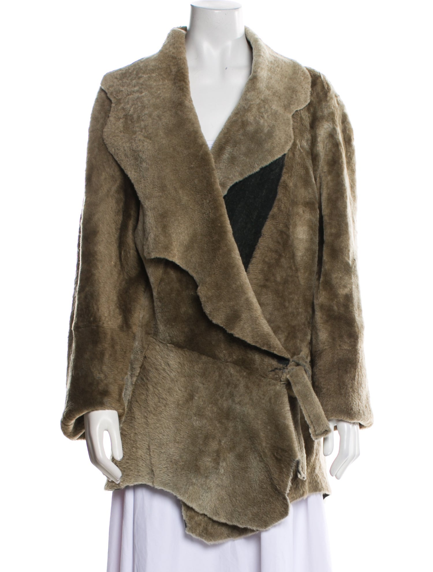 Donna Karan Lambskin Faux Fur Jacket