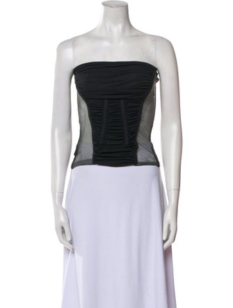 Donna Karan Strapless Crop Top