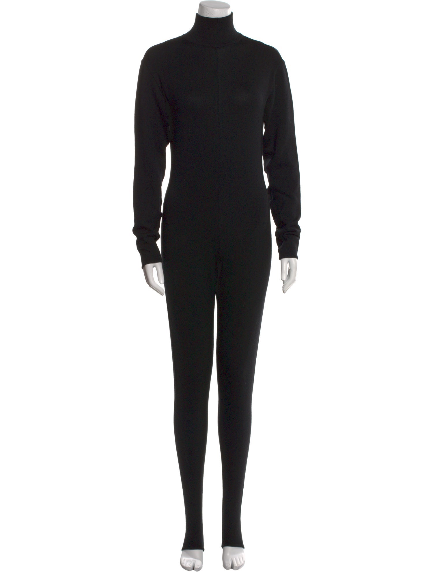 Donna Karan Wool Mock Neck Jumpsuit