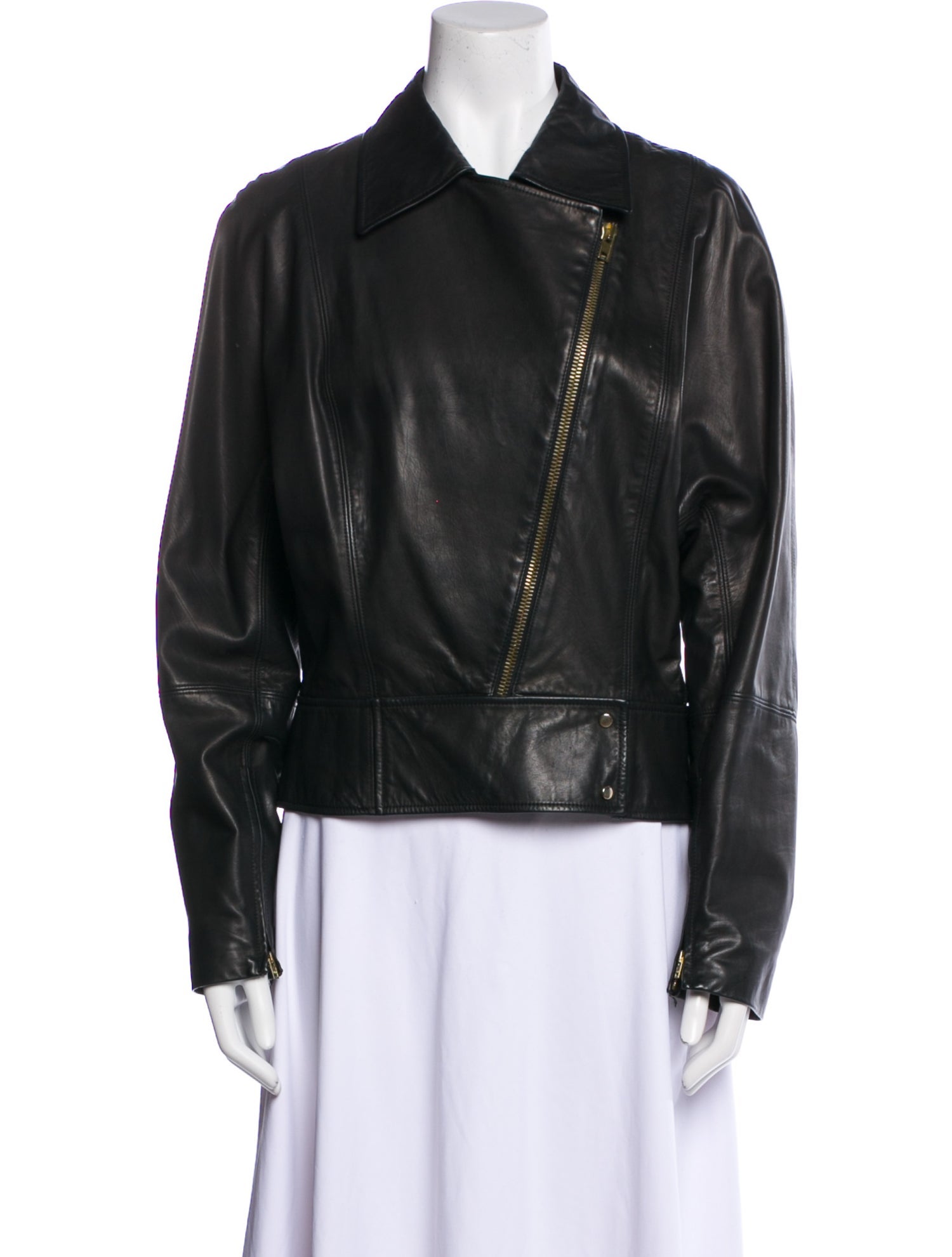Donna Karan Vintage Leather Biker Jacket