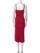 Donna Karan V-Neck Midi Length Dress