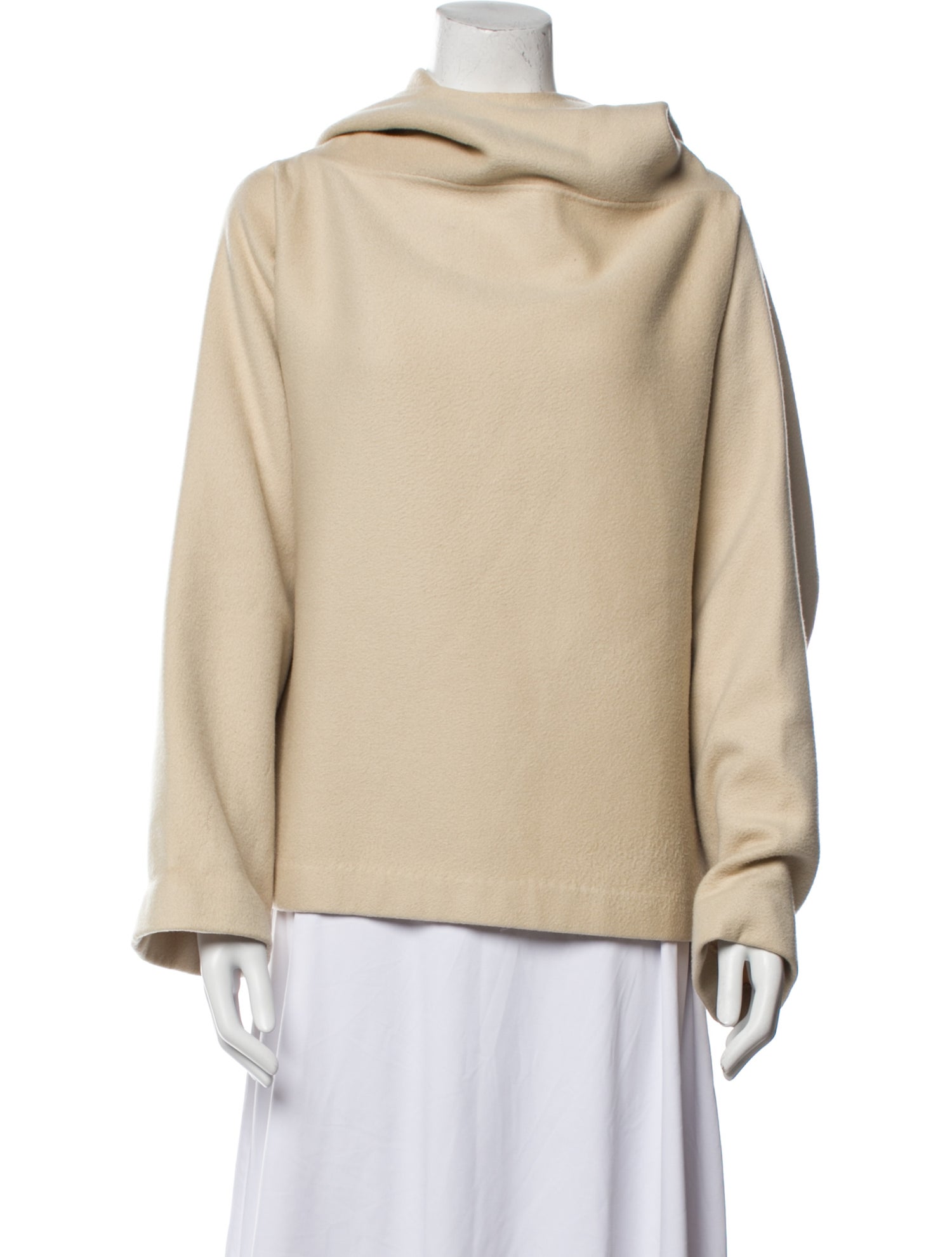 Donna Karan Cashmere Cowl Neck Sweatshirt