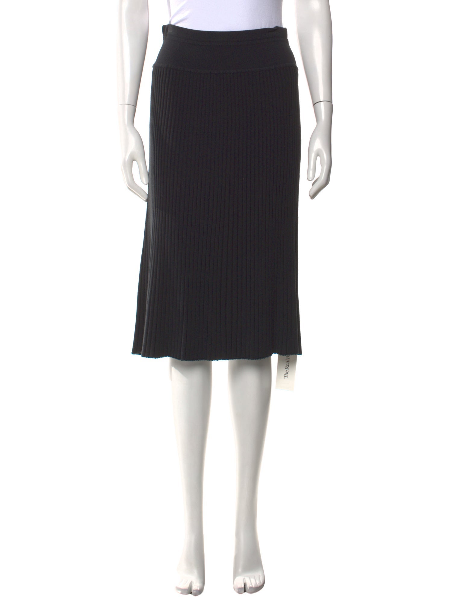 Donna Karan Pleated Accents Knee-Length Skirt