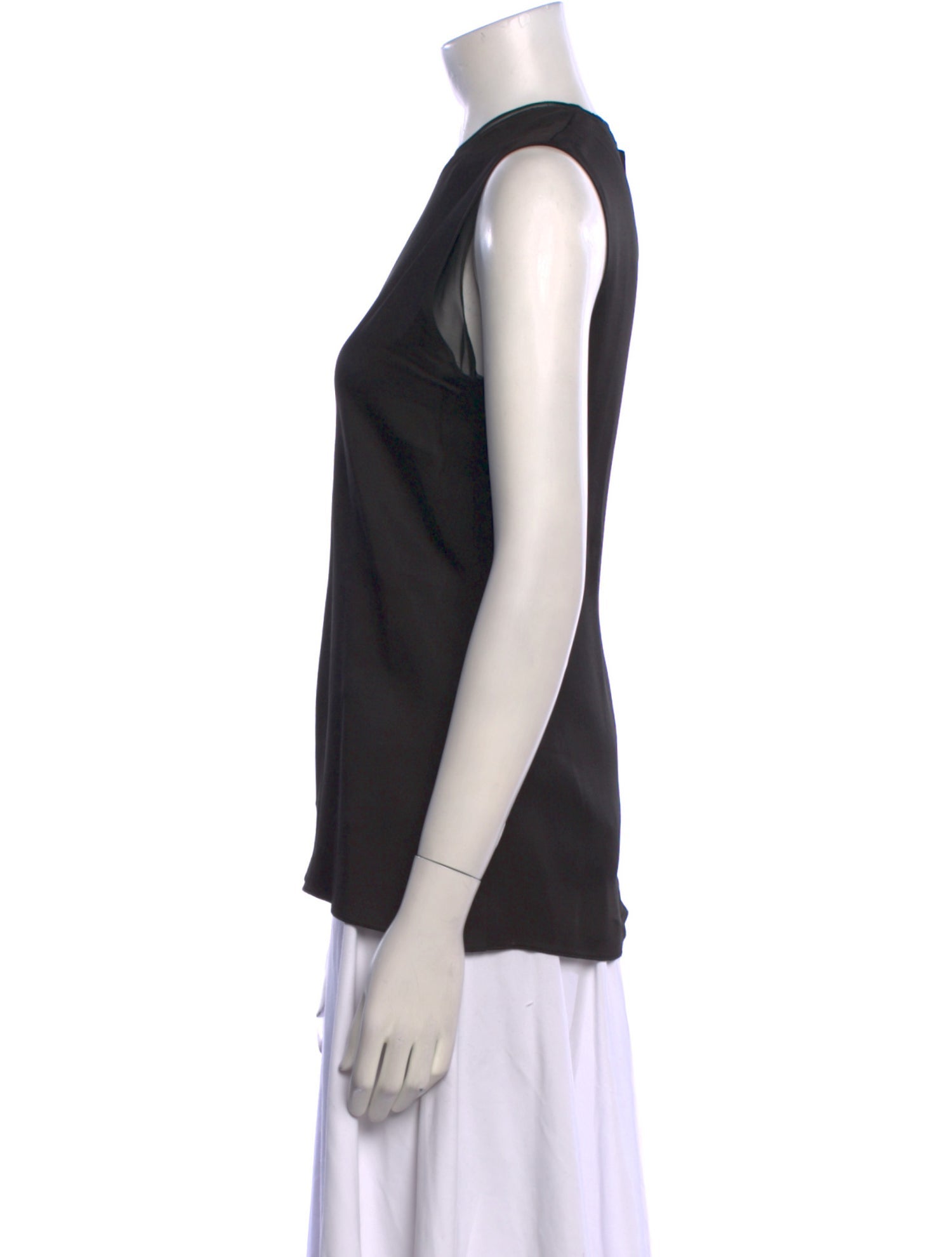 Donna Karan Crew Neck Sleeveless Top