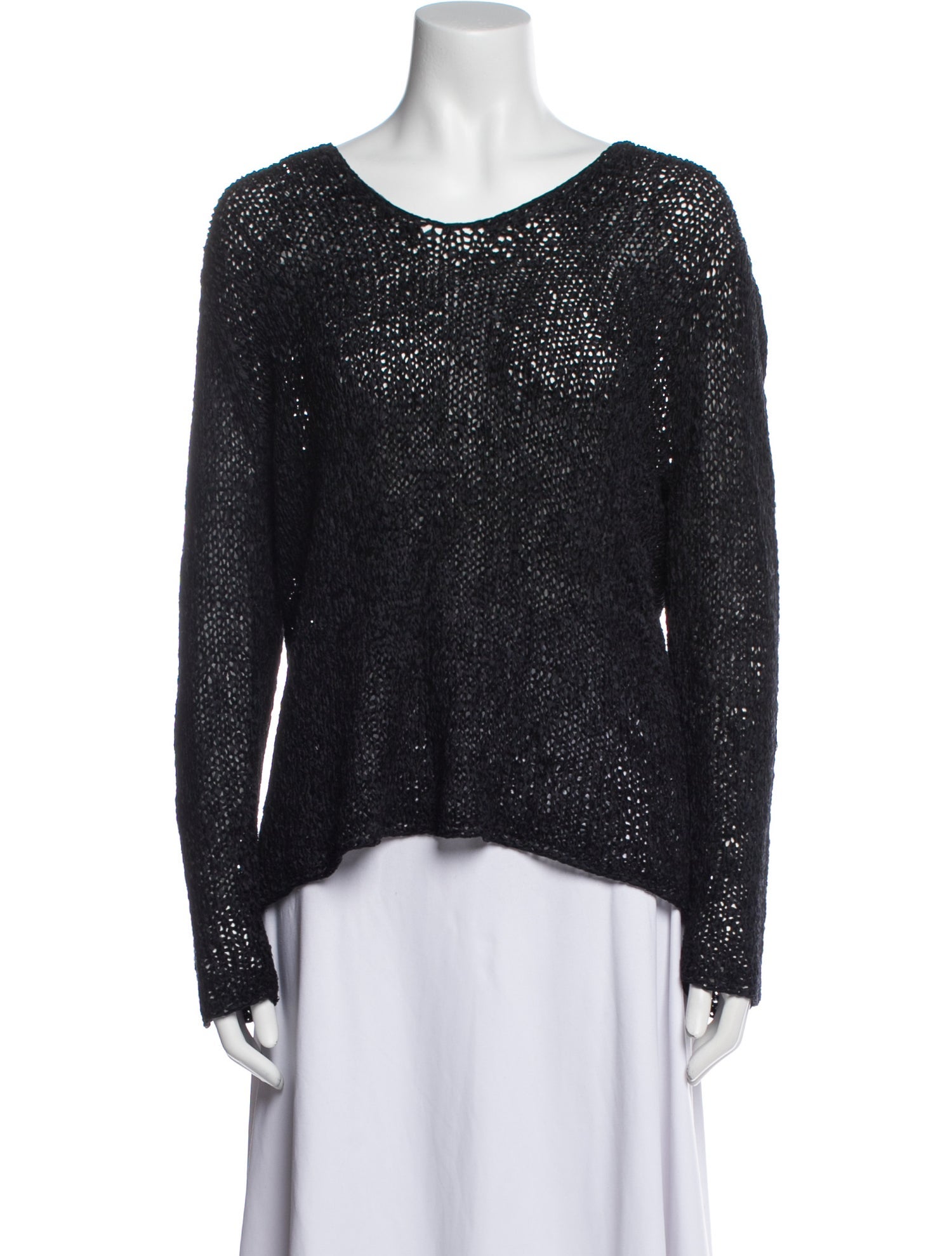 Donna Karan Silk Scoop Neck Sweater